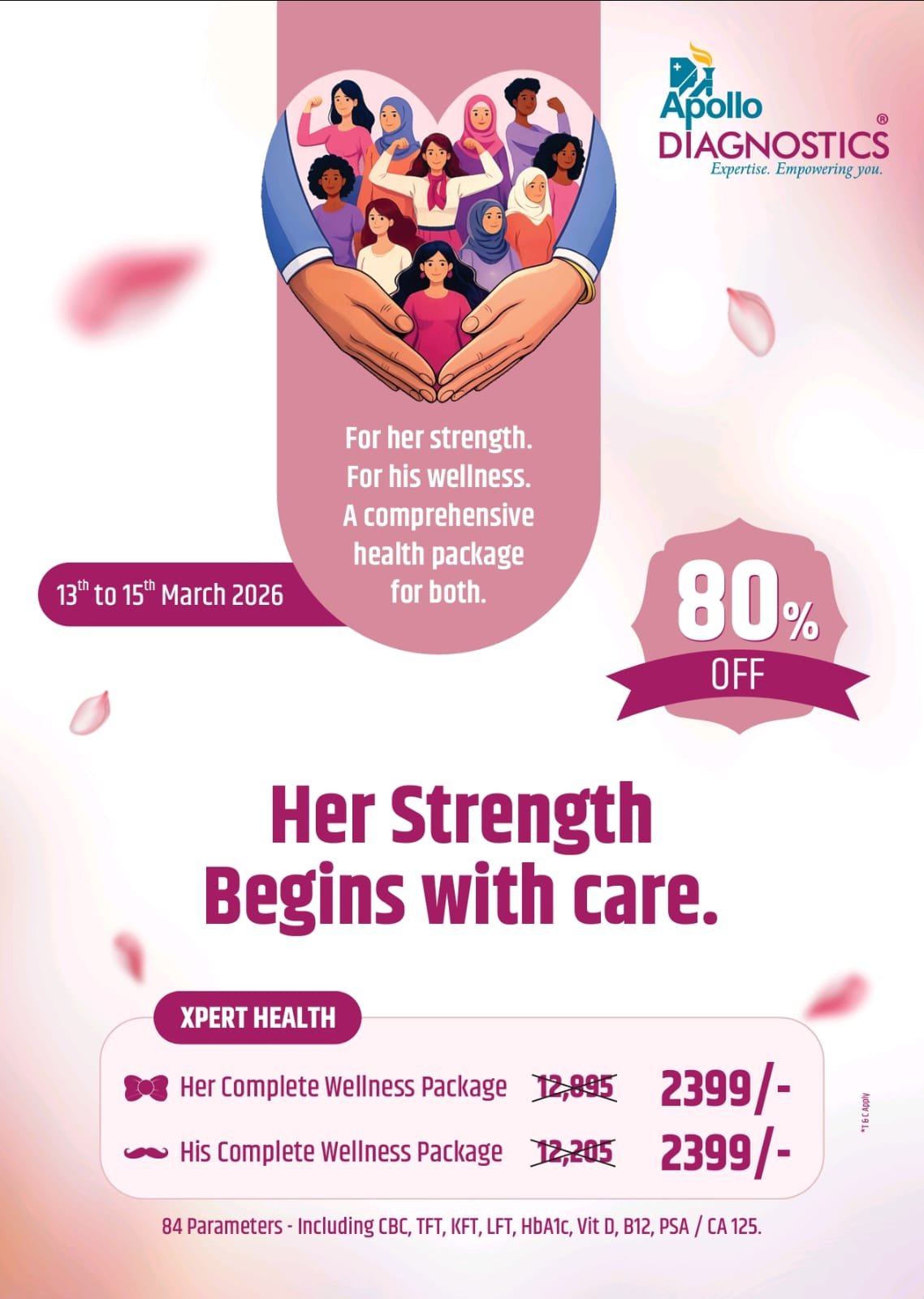 80% Off Health Checkup in Jhargram – Complete Wellness Package at Apollo Diagnostics